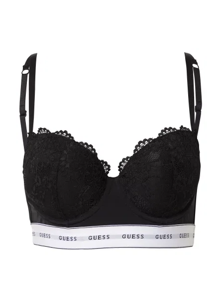 Guess Pusiau dengta balcony bra liemenėlė juoda