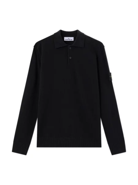 Sweter Stone Island wełniany z kamieniami czarny