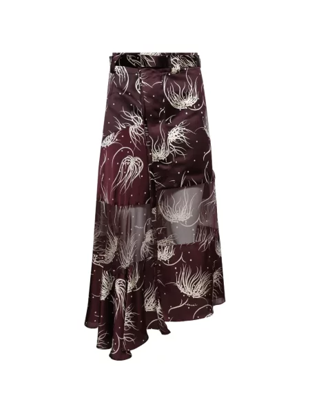 Gėlėtas raštuotas sijonas Sacai violetinė