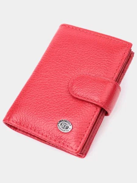 ST Leather Accessories Візитниця Шкіра червоний