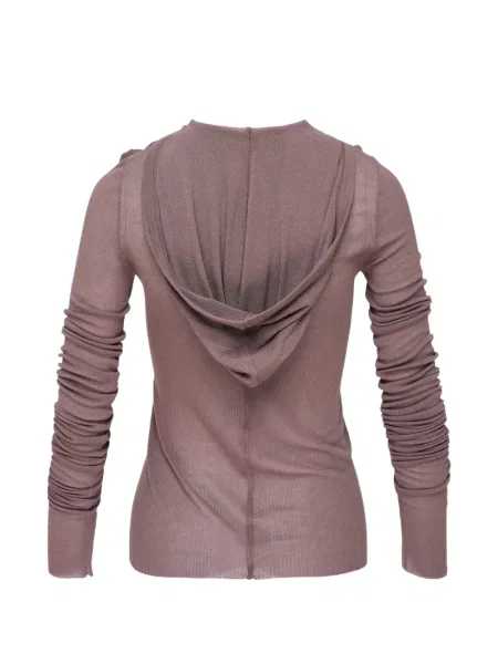 Tricou Rick Owens cu glugă violet