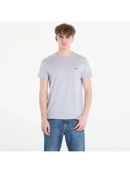 Tričko LACOSTE Tee-Shirt Silver Chine 4 šedé