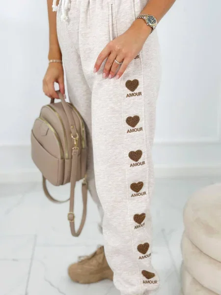 Pantaloni Kesi melange bej