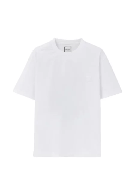 Tricou Wooyoungmi cu model floral cu imagine alb