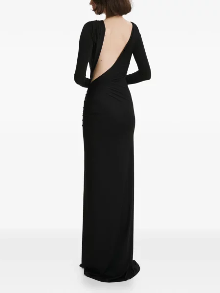 Rochie maxi 2310 Studio drapată de costum negru