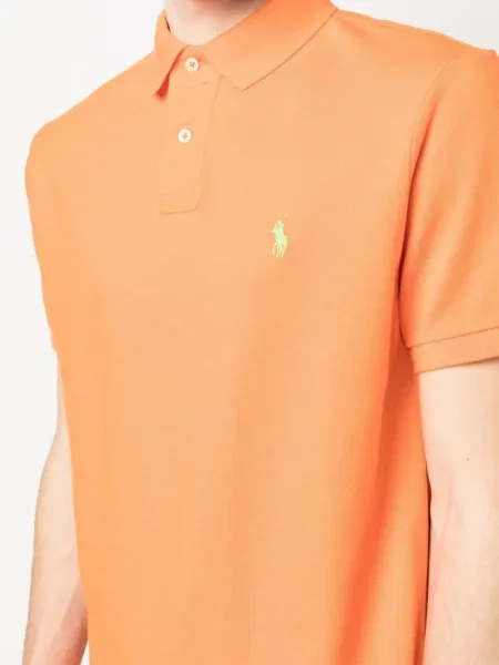 Șapcă Polo Ralph Lauren cu broderie de mătase cu buline portocaliu
