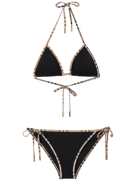 Bikini Burberry în carouri negru