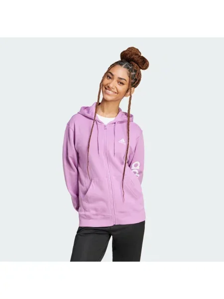 Mikina Essentials Linear Full-Zip French Terry fialová