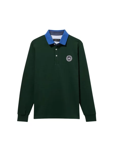 Koszulka polo Brooks Brothers z logo zielona