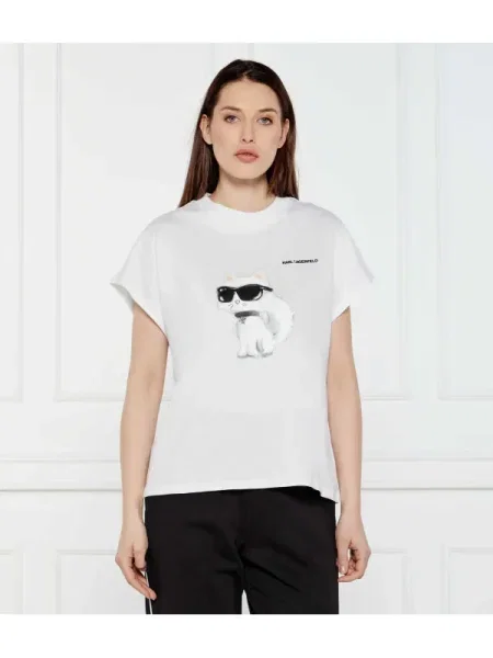Karl Lagerfeld Tricou IKON AQUARELLE alb