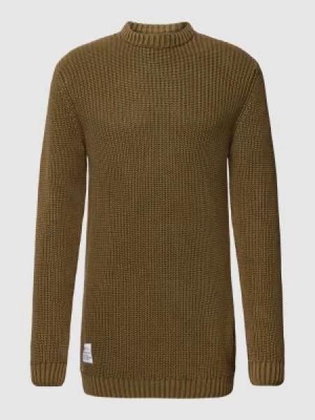 Sweter z dzianiny z detalem z logo model ‘Acid’ Alpha Industries
