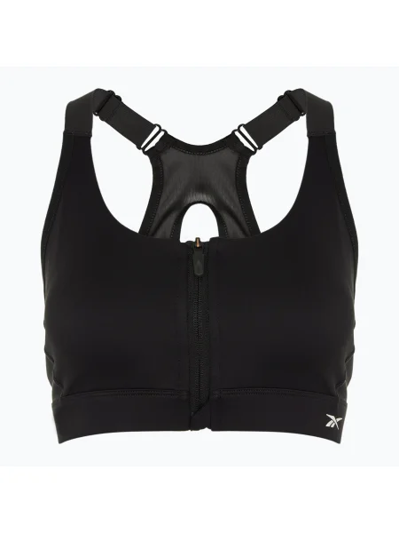Сутиен за тренировки Reebok Lux Front-Zip High Impact черен