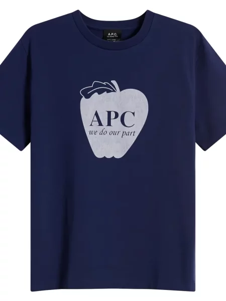Tricou A.p.c. cu imagine albastru