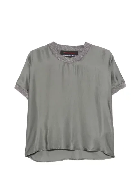 Bluzka Collection Privée? z okrągłym dekoltem szara