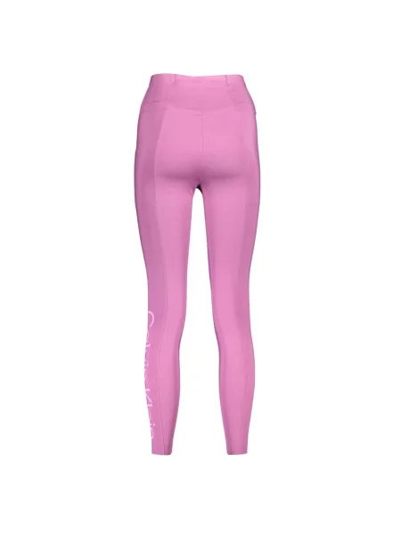 Legginsy Calvin Klein z nadrukiem fioletowe