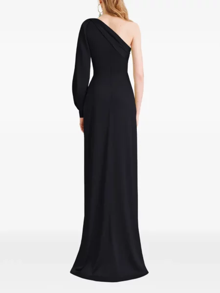 Rochie maxi Gemy Maalouf drapată cu un umăr gol negru