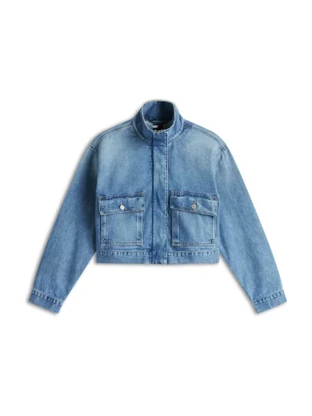Tommy Jeans Geacă de primăvară-toamnă denim albastru