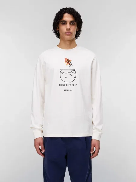 Футболка Napapijri S-SOL LS білий