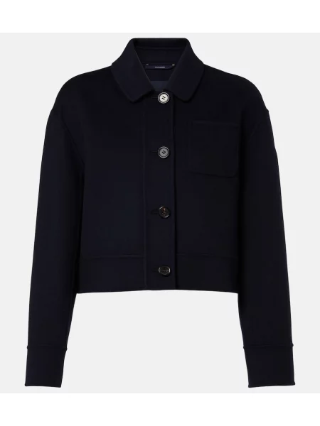 Geacă 's Max Mara de lână albastru