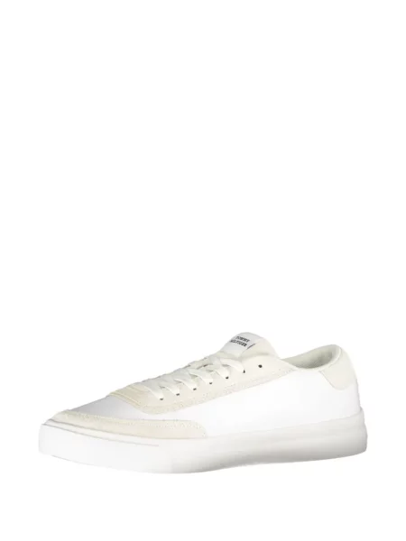 Sneakerși Tommy Hilfiger din piele de căprioară alb