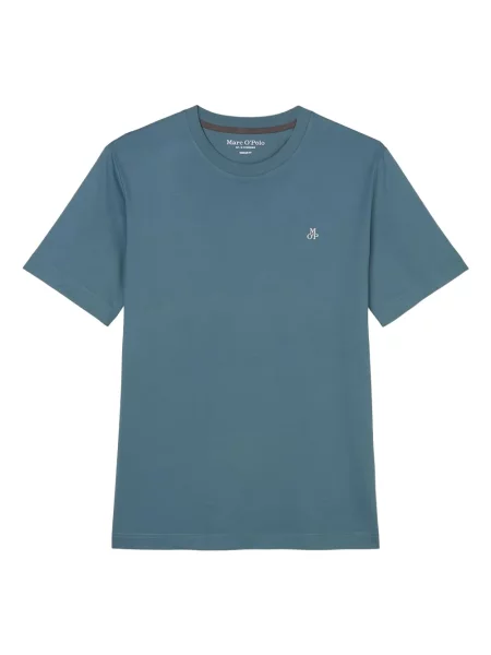 Tricou polo Marc O'polo cu decolteu rotund cu autograf albastru