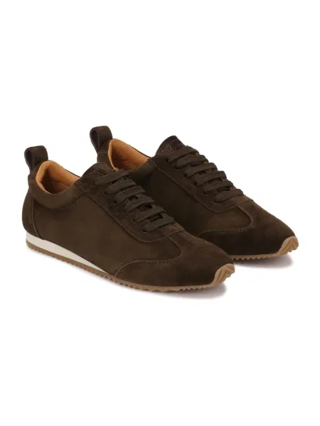 Sneakersy Kazar skórzane brązowe