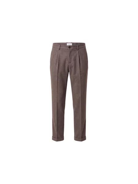 DAN FOX APPAREL Pantaloni cutați Charlie' maro