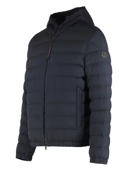 Geacă Moncler cu glugă albastru