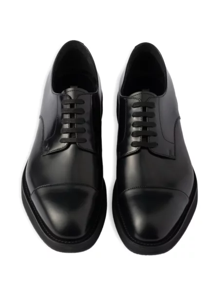 Pantofi Prada cu șireturi din piele negru