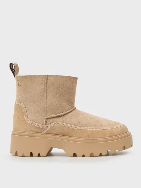 Замшеві чоботи Tommy Hilfiger бежеві