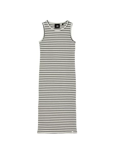 WE Fashion Rochie negru / murdar alb