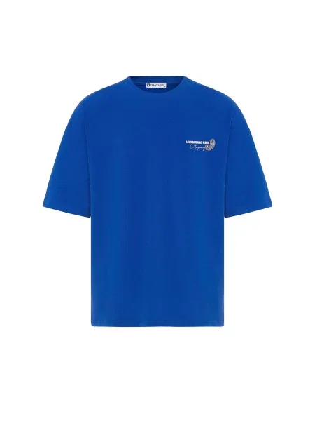 Dandalo Tricou albastru cobalt / negru alb