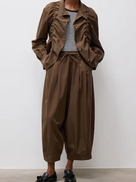 Answear.LAB pantaloni pentru femei cu vâscoză maro
