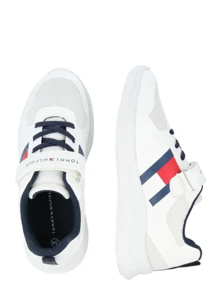 Tommy Hilfiger Sneakersy Flag Low Cut Lace-Up/Velcro M biela