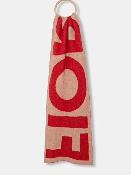 Vlněný šál Fiorucci růžový