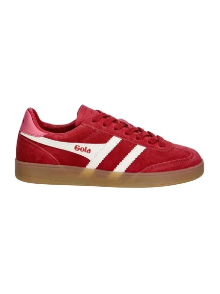 Sneakersy Gola skórzane czerwone