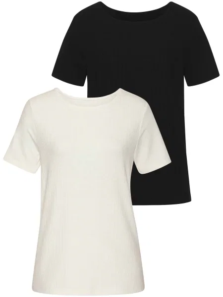 VIVANCE Tricou negru alb