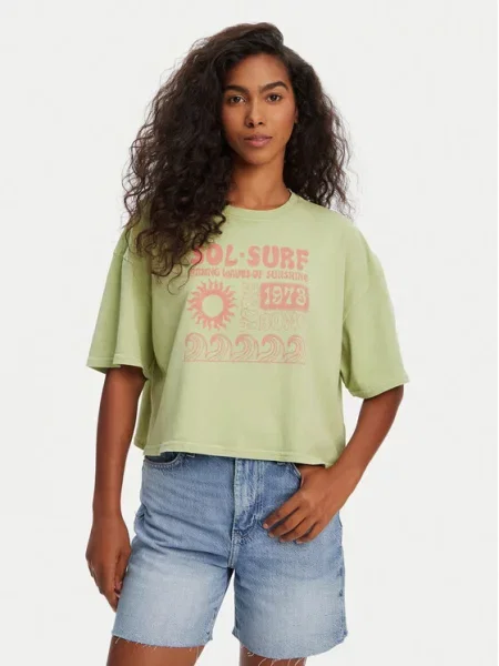 Billabong T-Shirt Sol Surf Oversize zielony