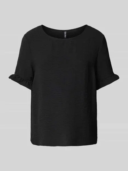 T-shirt z fakturowanym wzorem model ‘ARIANNA’ Pieces czarna