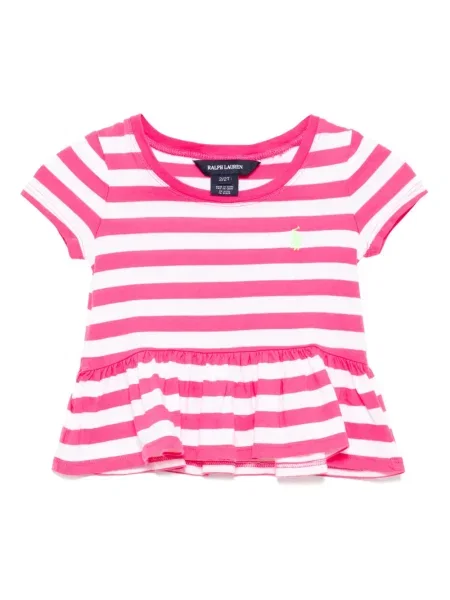 Koszulka polo dziecięca Polo Ralph Lauren różowa