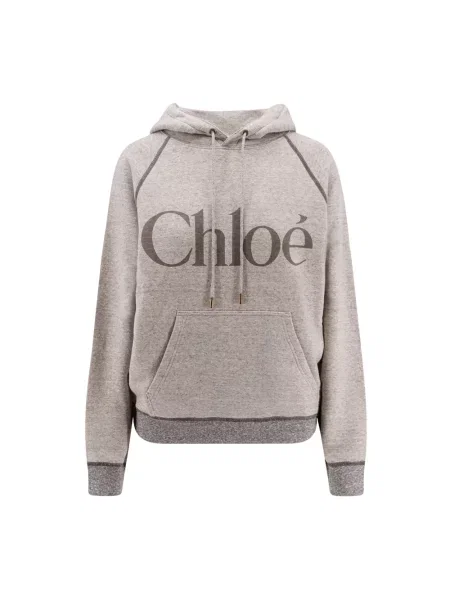 Lniana bluza z kapturem Chloe z kapturem szara