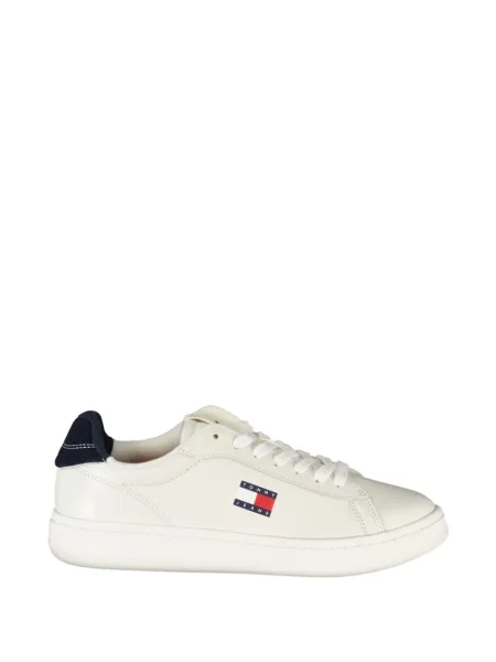 Sneakerși Tommy Hilfiger din piele cu autograf alb