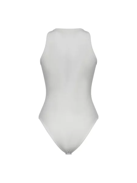 Koszulka Alaïa z dekoltem halter biała