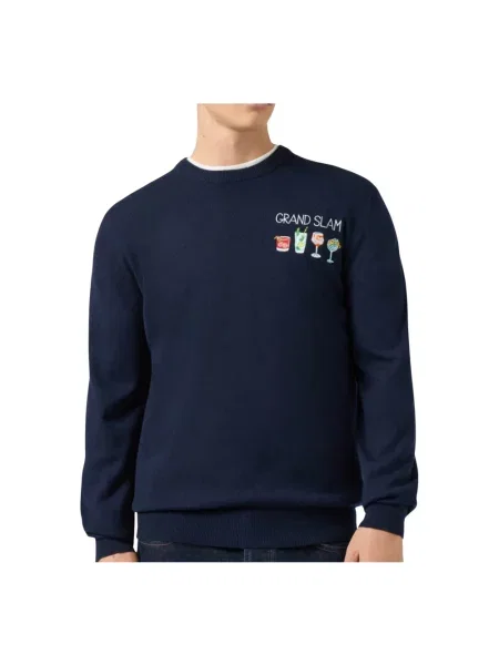 Sweter Mc2 Saint Barth wełniany niebieski