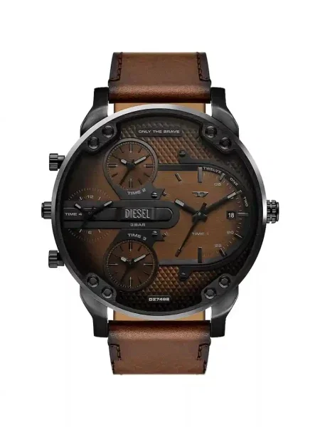 DIESEL Ceas analogic MR. DADDY / negru maro