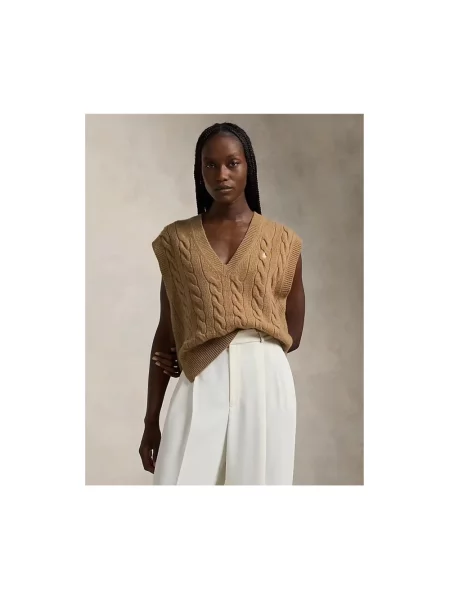 Sweter Polo Ralph Lauren wełniany beżowy