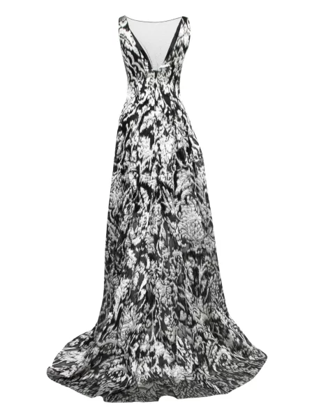 Rochie Lela Rose cu decolteu în V de costum negru