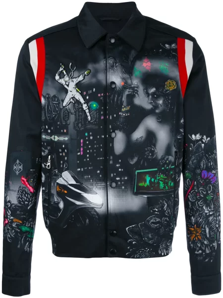 Geacă bomber Lanvin cu imagine negru
