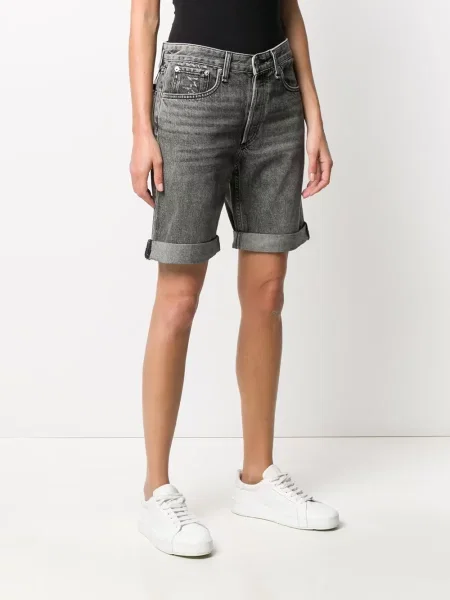 Pantaloni scurți din denim Rag & Bone negru