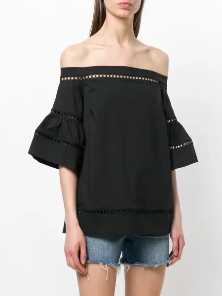 Top Michael Michael Kors cu broderie negru